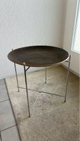 Designer Tisch, oval, Holzplatte, Chromgestell, Top Zustand