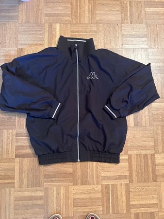 Vintage Kappa Trainingsjacke Schwarz Grösse M 
