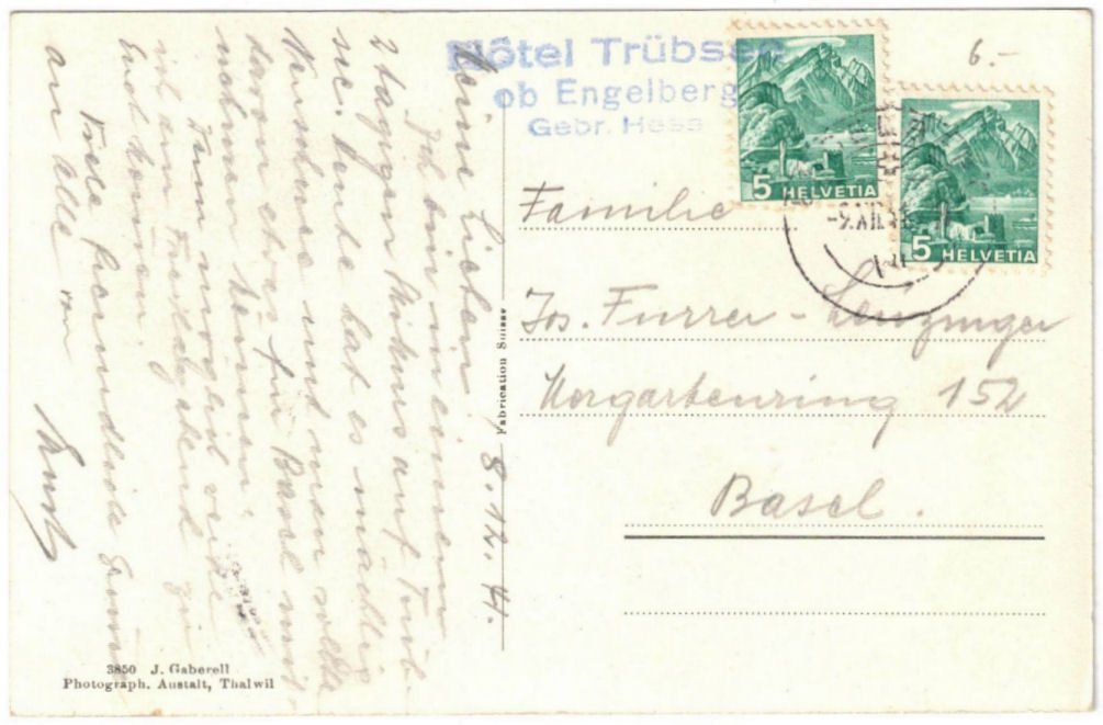 Cartoline postali: Engelberg - Luftseilbahn Gerschnialp--Trübsee – Usato da Binningen venduto da Mountainrider 1