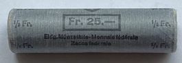 Schweizer Original Silber 50 Rappen-Münzrolle von 1966