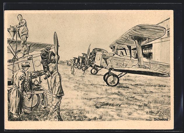 Bilder & Poster: Augsburg, Schulflugzeuge beim Einfliegen – Gebraucht aus Berlin von bartko-reher