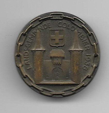 Spille & Fermagli: Abzeichen: LANDSGEMEINDE COLOMBIER 1938 – Usato da Nidau venduto da Polebloe