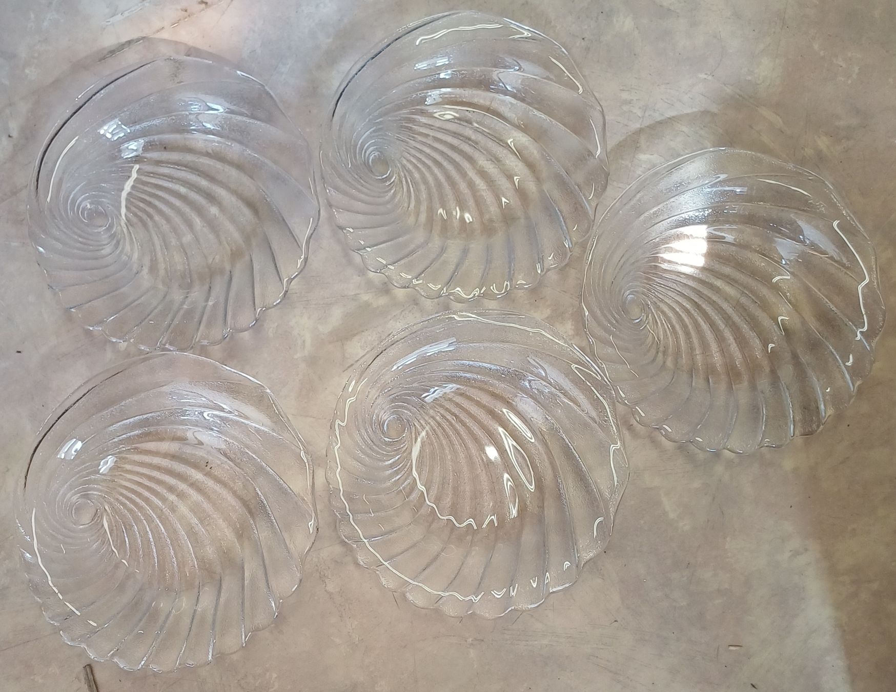 Piatti: 5 Muschel - Teller aus Glas – Usato da Merenschwand venduto da Brockinell 1