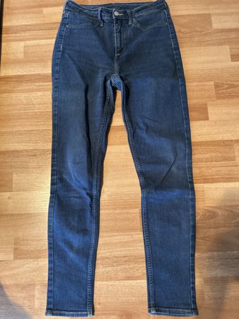 H&M Skinny High Waist Ankle Jeans, Gr. 165