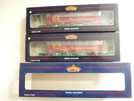 BACHMANN H0 CONTAINERWAGEN SET " ECS " MIT 45 FUSS CONTAIN