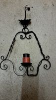 lampe à suspendre vintage en fer forgé