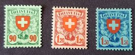 1924  3x Wappenmuster; 90er**; 120er/150er *