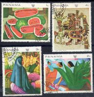 PANAMA OLYMPISCHE SPIELE IN MEXICO 1968 4 MARKEN GESTEMPELT