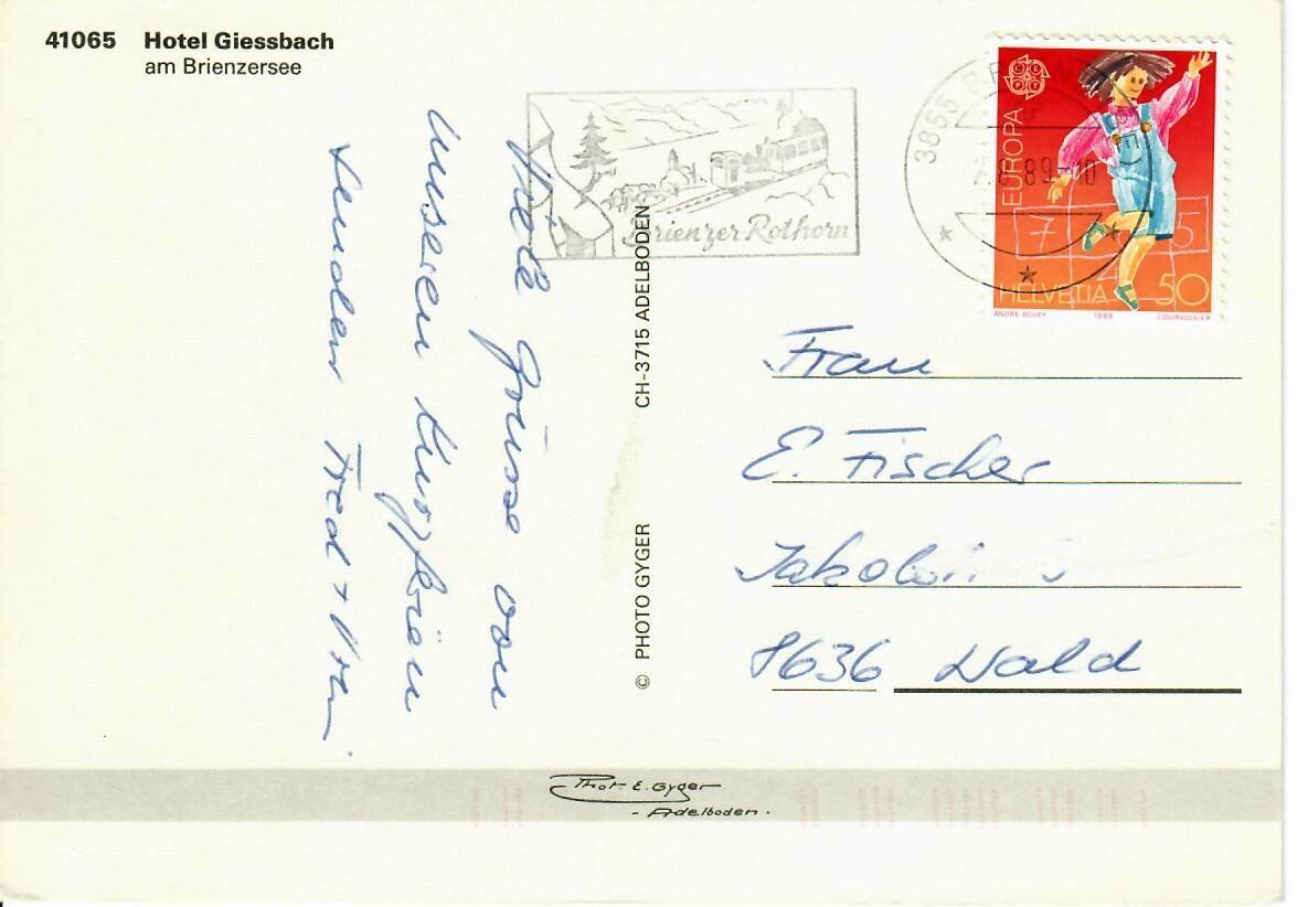 Cartoline postali: Hotel Giessbach am Brienzersee – Usato da Hochdorf venduto da Ziegel-16 1