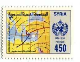 Briefmarke "Meteorologie". Syrien.