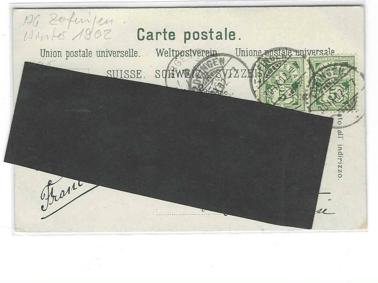 Cartoline postali: 30.9.1902Litho Zofingen-Dorfplatz/Winter – Usato da Zürich venduto da Hagliweg 2