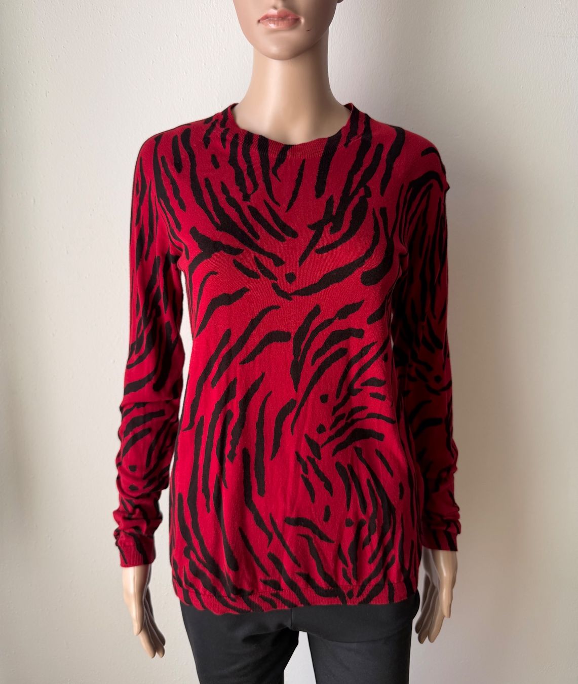 Maglioni & Felpe: roter WHISTLES Pullover mit Zebramuster ❤️ – Usato da zürich venduto da vintage12 1