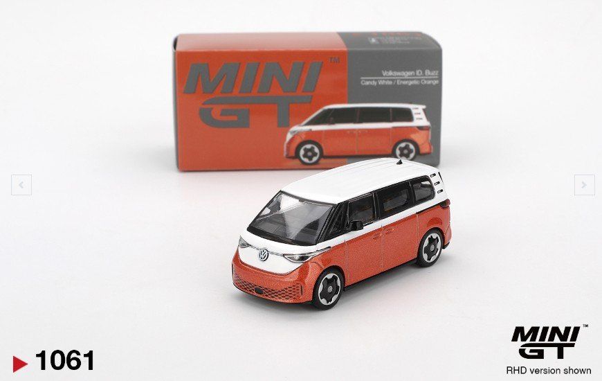 Hot Wheels Modellini d'auto: Mini GT Volkswagen ID. Buzz - 1061 – Nuovo e nell'imballaggio originale da Flawil venduto da HeisseReifen 1