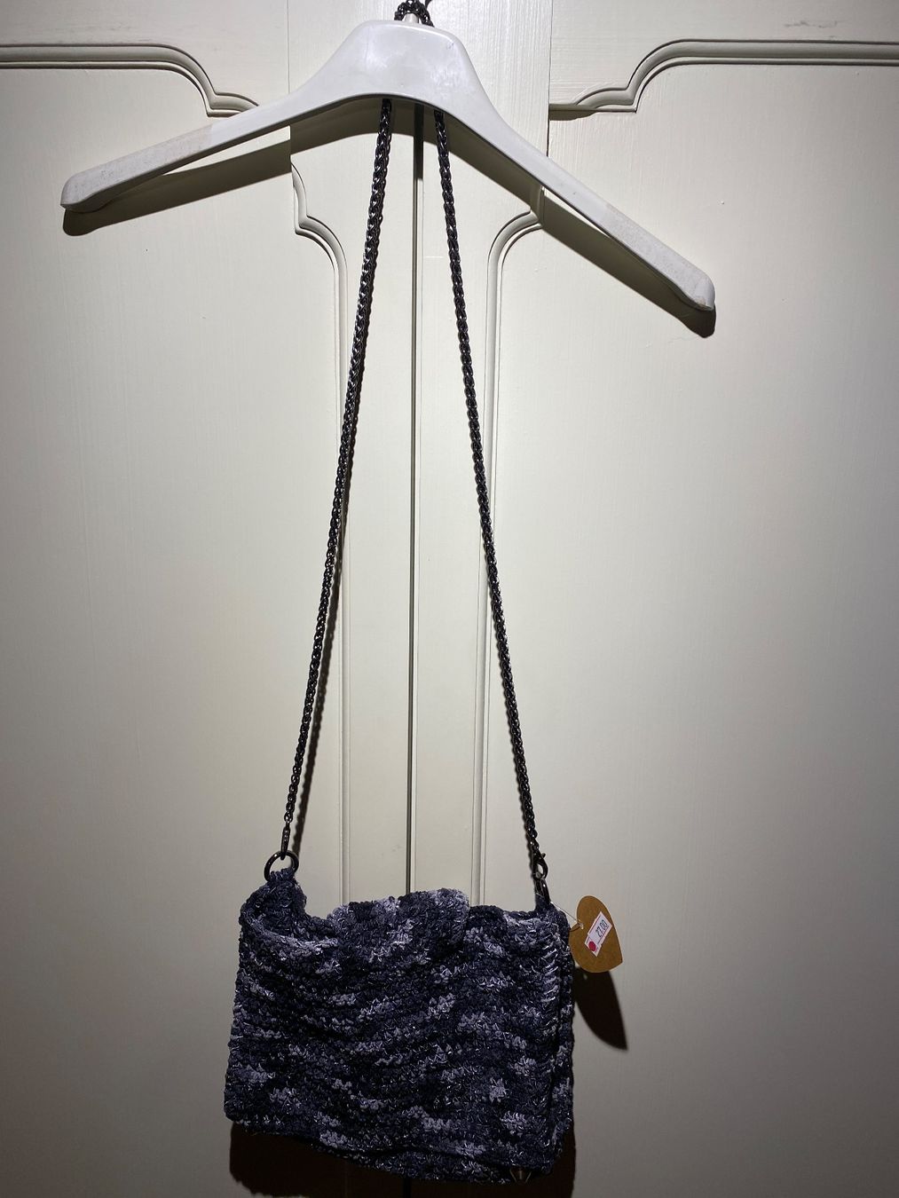 Borse da donna: HANDTASCHE MIT KETTE-BLAUTÖNE,HANDGEMACHT – Nuovo e nell'imballaggio originale da Meienried venduto da ManuelaBoutique 4