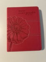 Notizbuch mit Bibelversen und Lederoptik Einband pink