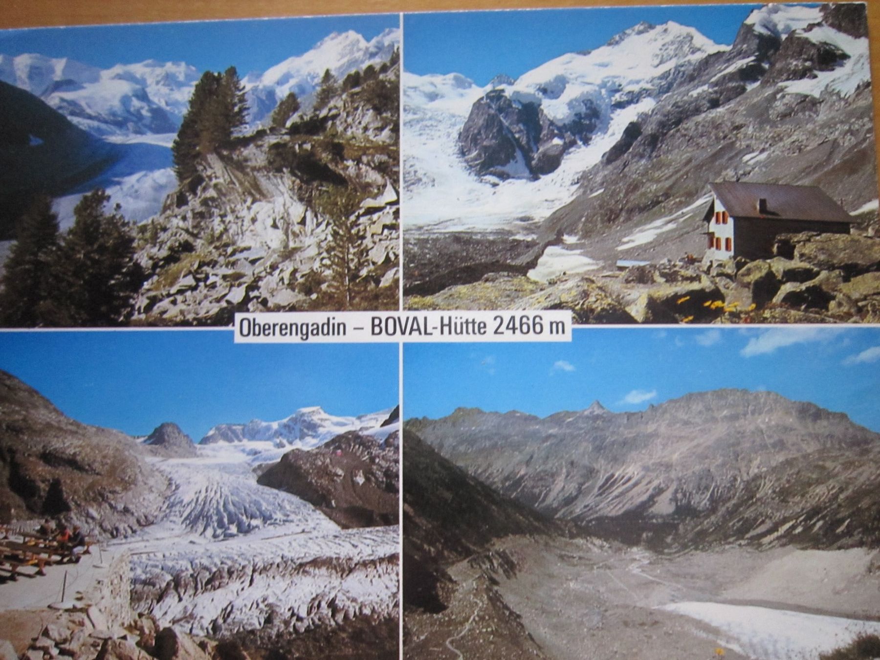 Cartoline postali: Bernina mit Gletsacher und Boval Hütte – Usato da Gordola venduto da Polentaefung 7
