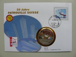 2014 Numisbrief "AIR 04" 50 Jahre Patrouille Suisse