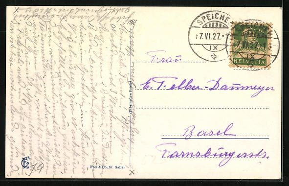 Cartoline postali: Speicher, Ortsansicht mit der Kirche und – Usato da Berlin venduto da bartko-reher 1