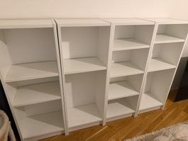 4 weisse Regale IKEA Billy