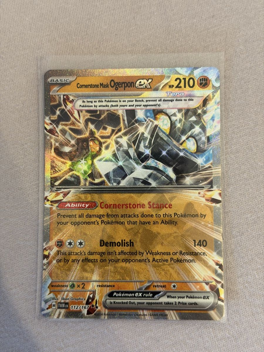 Pokémon Sammelbilder & Trading cards: Pokémon Cornerstone Mask Ogerpon ex 112/167 Twilight Masquer – Neu (gemäss Beschreibung) aus St. Gallen von Xbylucas