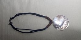 Bijou Nile Boho Kette mit Perlmutt Anhänger zu Free People