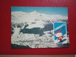 Grimentz Wallis Vogelschau Station Skipisten Maskottchen
