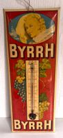 Antikes Reklame Werbe Schild Thermometer BYRRH funktioniert