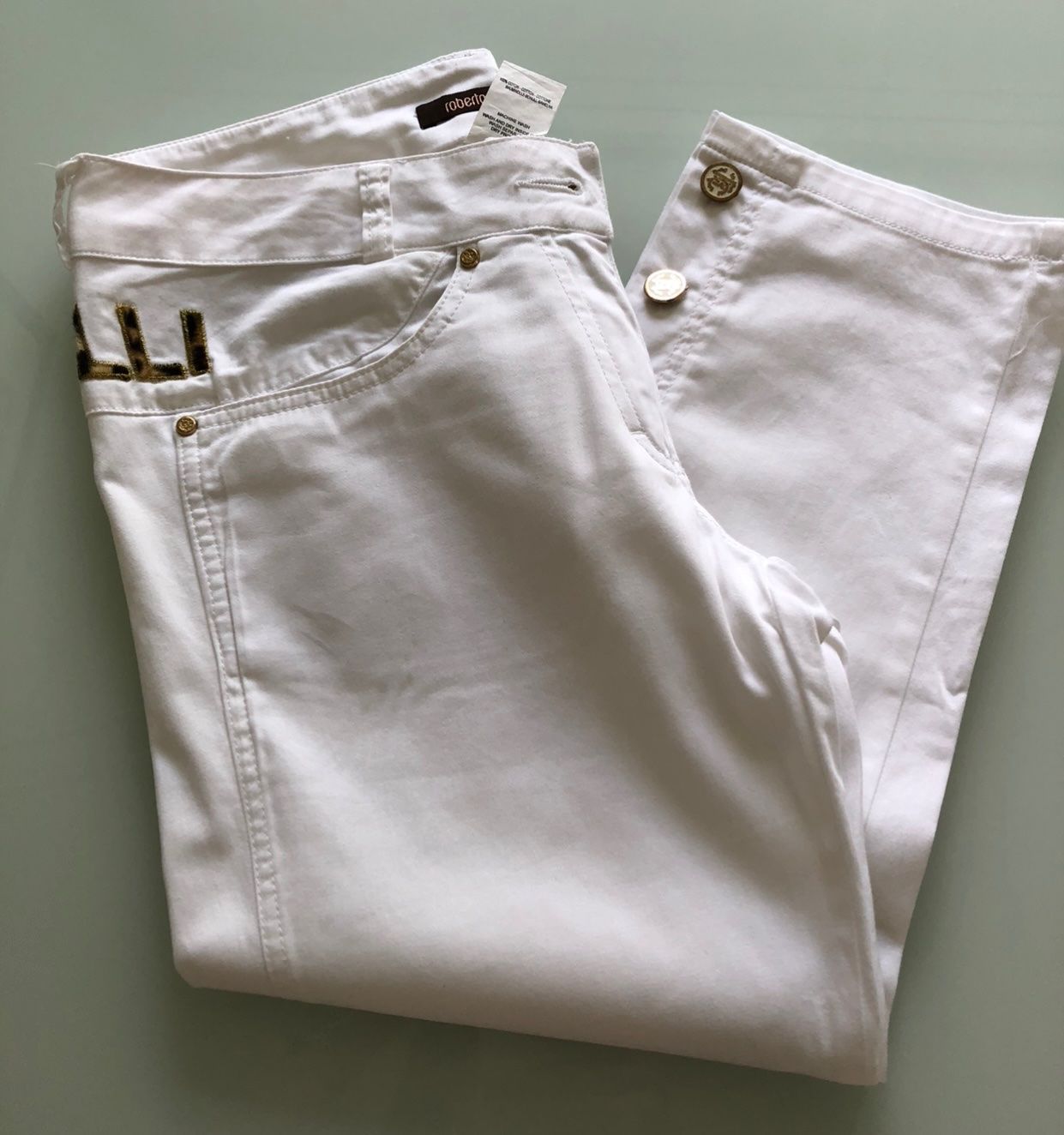 Roberto Cavalli Hosen: HOSE Roberto Cavalli Weiss Capri-hose – Neu (gemäss Beschreibung) aus Adliswil von Jessik0 3