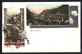 Litho Altdorf, Denkmal und Gesamtansicht