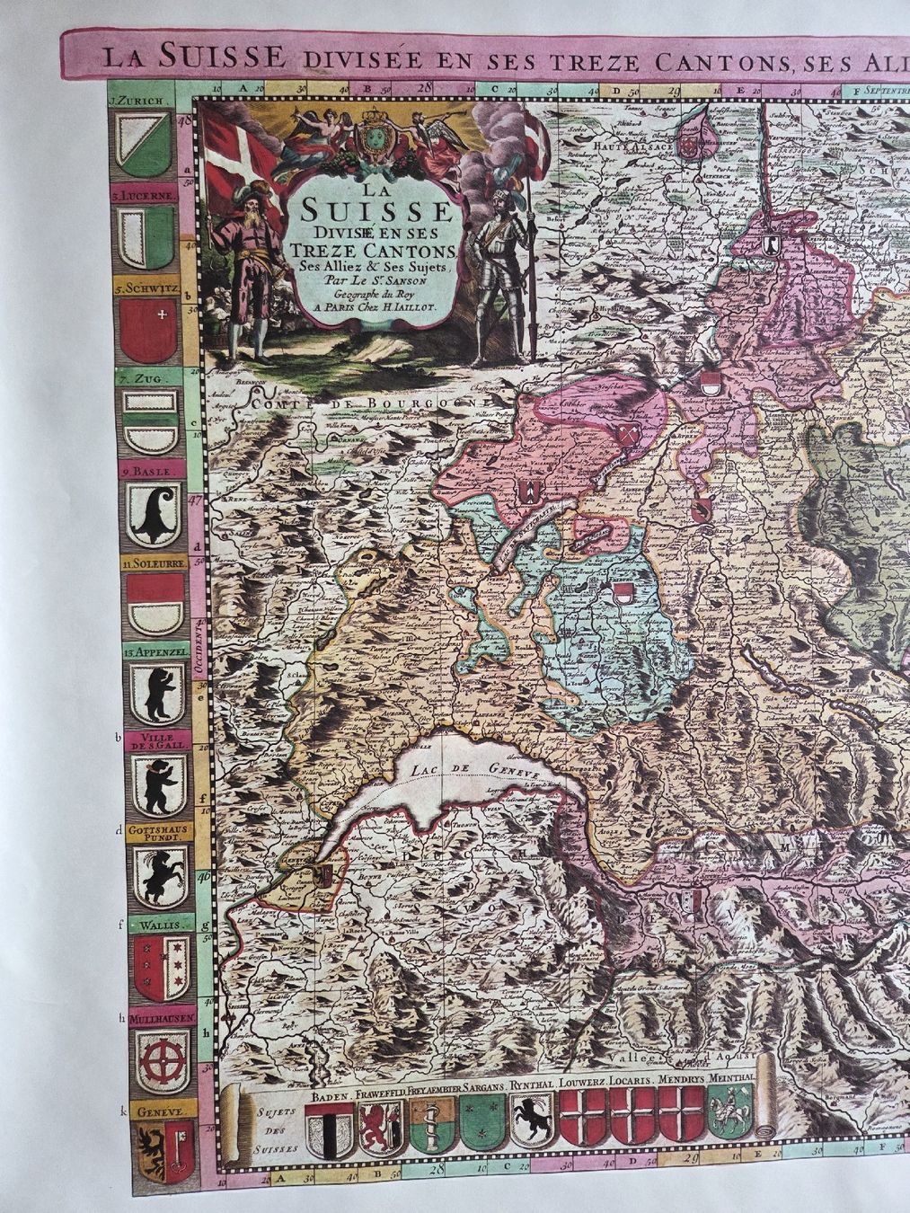 Cartine & Atlanti: historische Schweizer Landkarte 1696 – Usato da Rickenbach Sulz venduto da Kodachrom 2