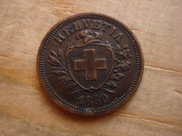 (K1) 1 Rappen 1880 VZ-