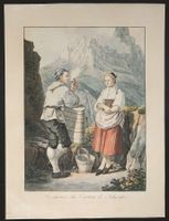 Schwyz Tracht Umrissradierung Reinhard 1820