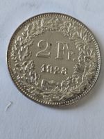 WUNDERSCHÖNE STEHENDE HELVETIA 1928 SILBERMÜNZE