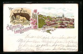 Litho Luzern, Ortsansicht von Allenwinde