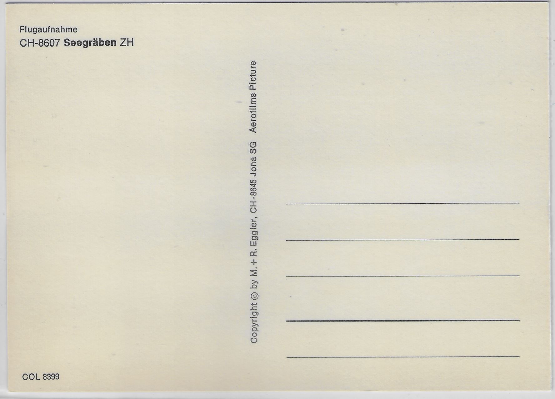 Cartoline postali: Flugaufnahme Seegräben ZH – Antico da Ettingen venduto da Kartenplanet 1