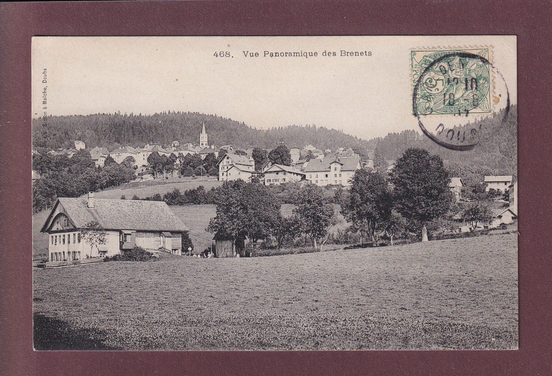 Ansichtskarten: LES BRENETS - 1907 – Gebraucht aus Pully von nicecards