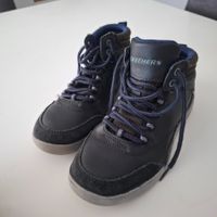Skechers High-Top Sneakers dunkelblau gebrauchter Zustand