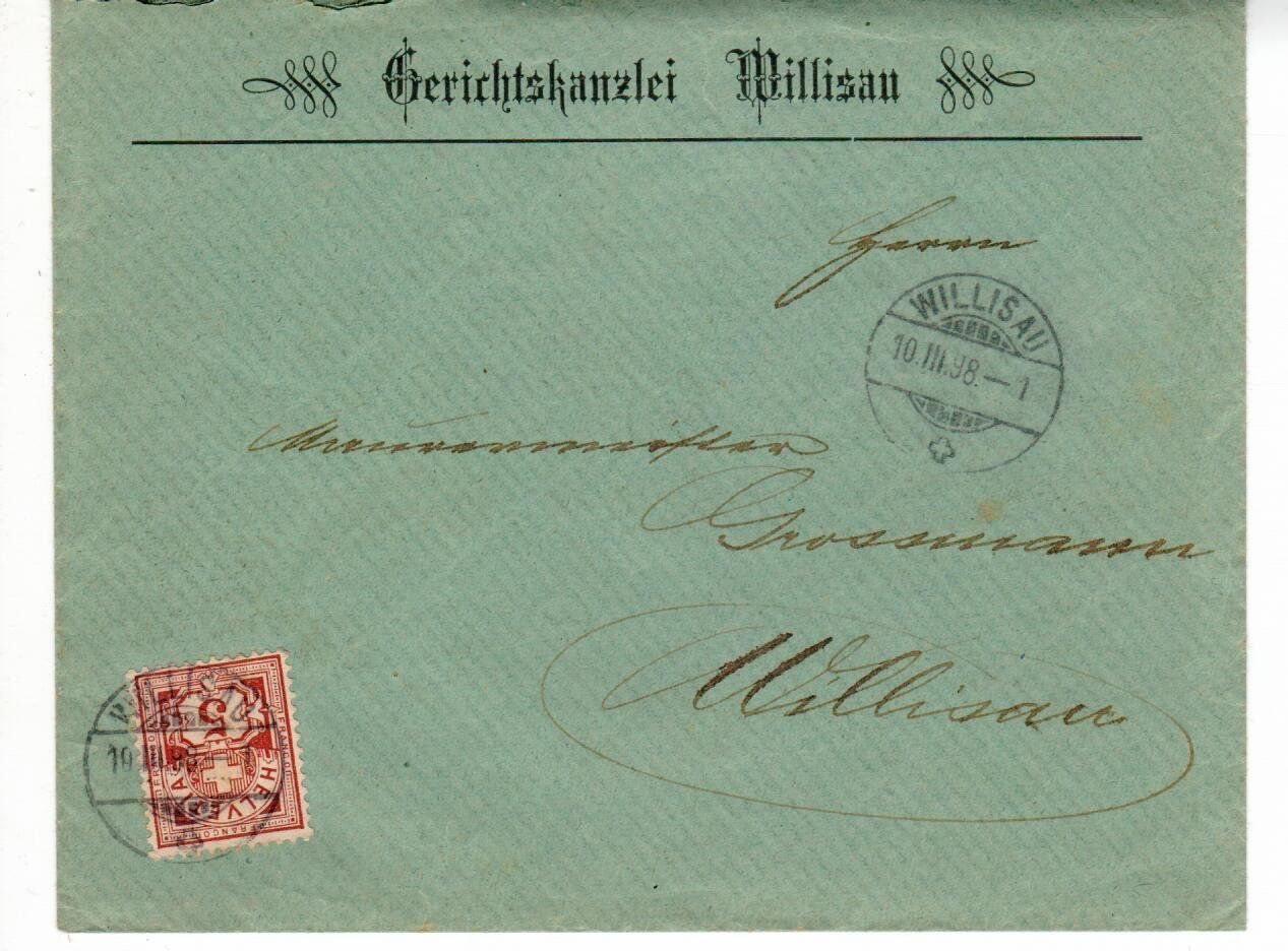 Tutti i francobolli: Brief, Willisau 1898 – Usato da Wolhusen venduto da Curver9