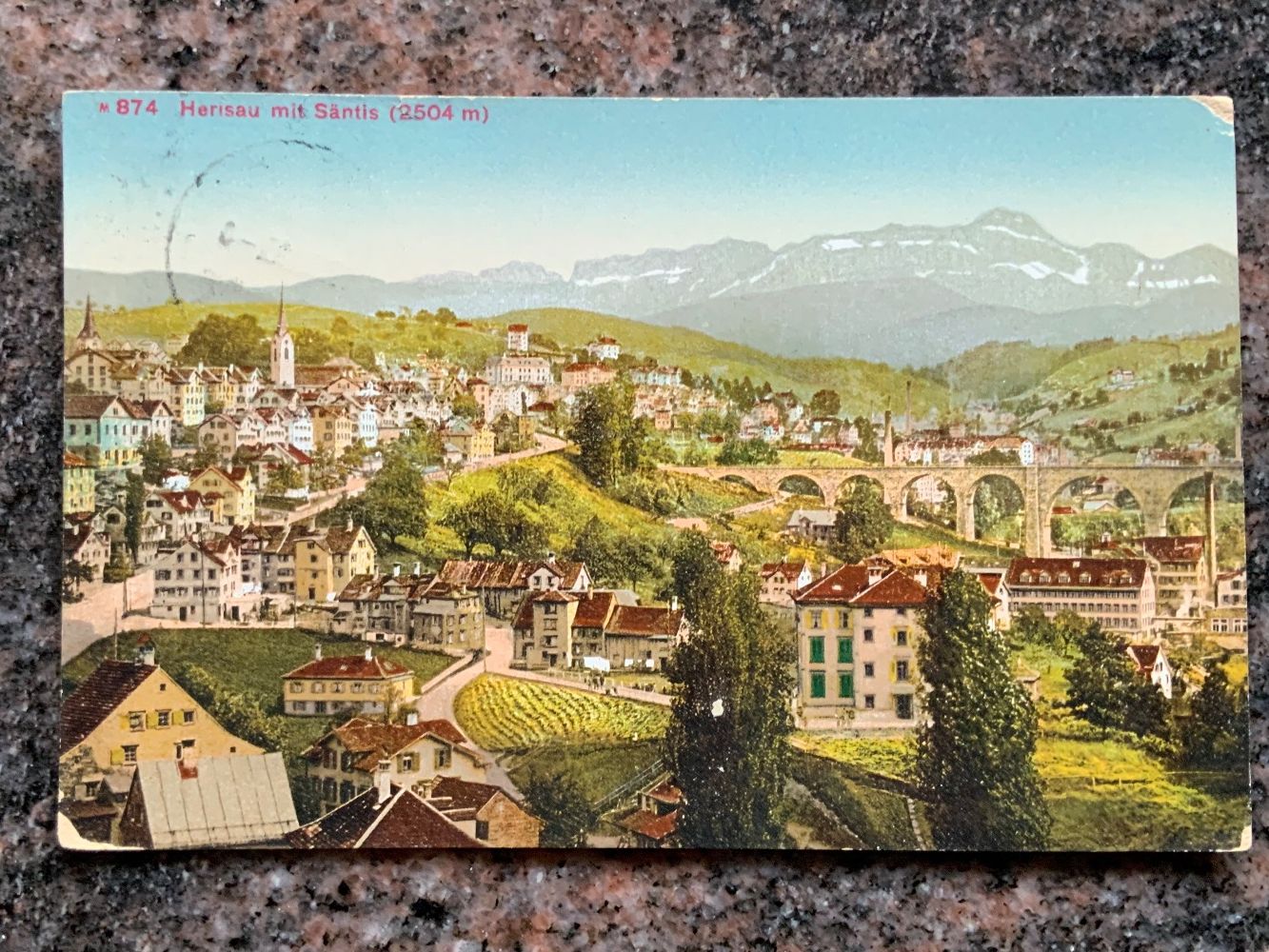 Cartoline postali: Ansichtskarte von Herisau, gelaufen 1913 – Usato da Vellerat venduto da joromaur