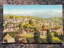 Ansichtskarte von Herisau, gelaufen 1913