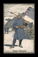 1914 PROSIT NEUJAHR Grenzbesetzung Wachtposten (Moos)