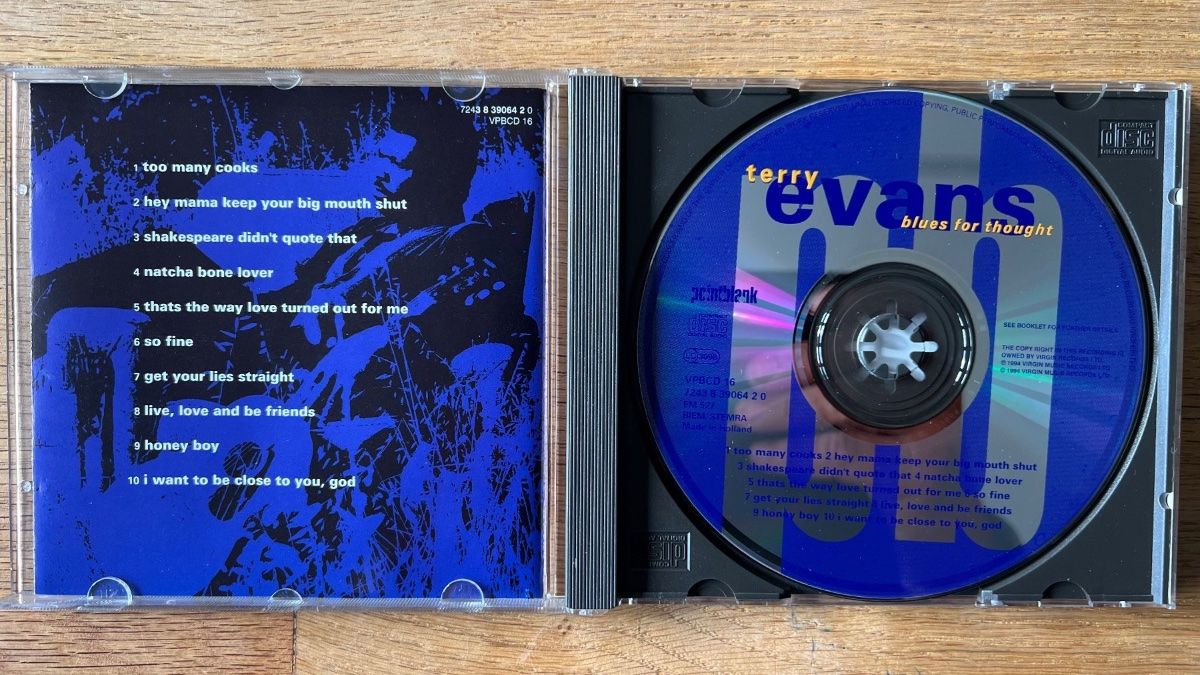 CD: Terry Evans - Blues For Thought / CD - 1. UK-Press. 1994 – Usato da Gais venduto da soundcave57 2