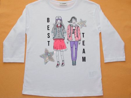 BLUSE für Mädchen "Best Team", NEU, Gr. 128-134