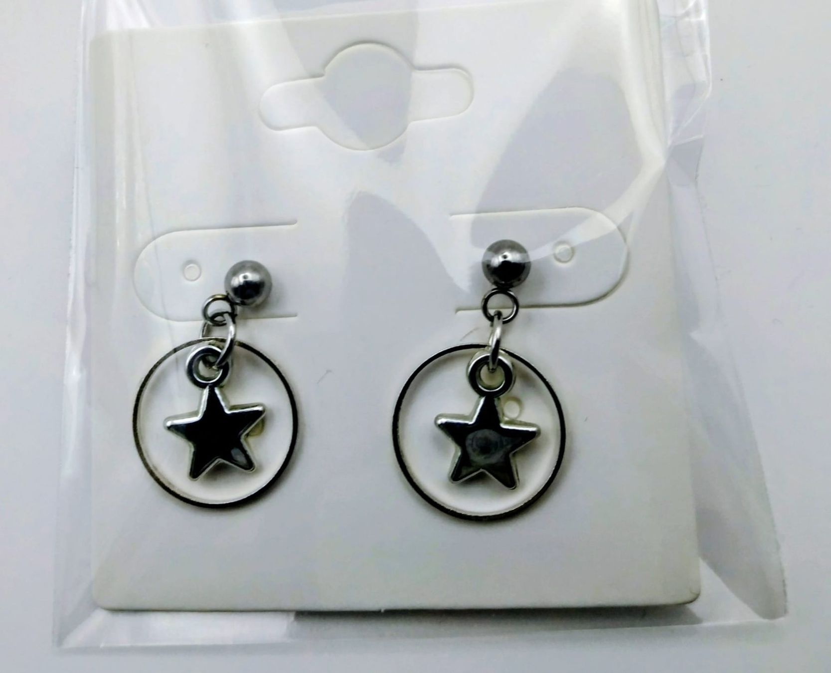 Orecchini pendenti & Orecchini a lobo: Ohrstecker "Ring Stern". Mini CHARM - Ohrringe Farbe Silber – Nuovo e nell'imballaggio originale da Zürich venduto da Flitzi2005 3