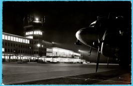 Flughof Zürich Kloten 1957 By Night. Flughafen. Swissair