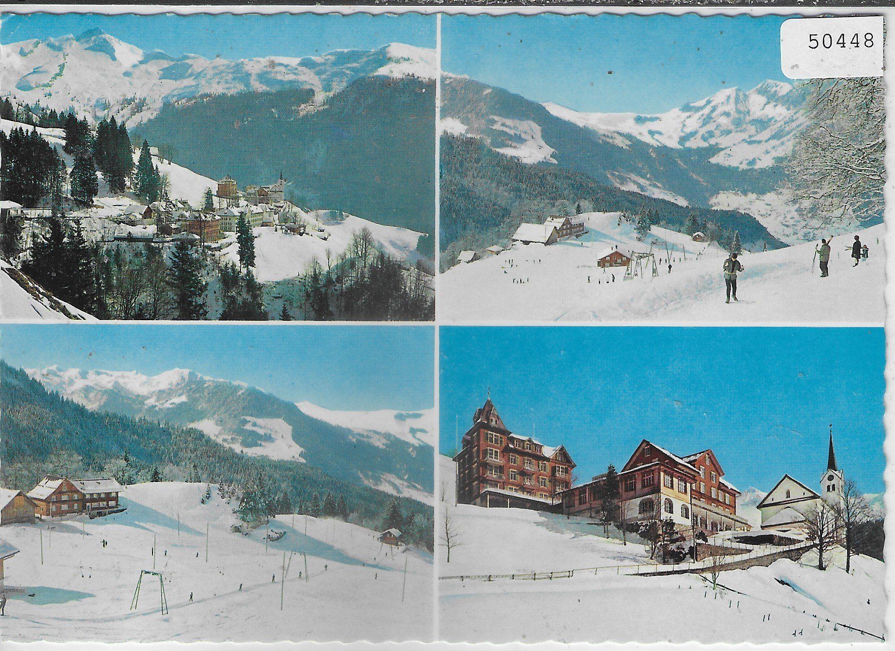 Cartoline postali: Niederrickenbach NW mit Skigebiet – Usato da Ettingen venduto da Kartenplanet