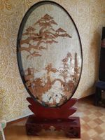 SCULPTURE CHINOISE en estampes de liège. H.157cn