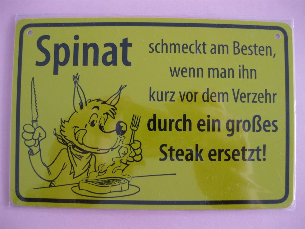 SprücheKarte Spinat schmeckt Kaufen auf Ricardo