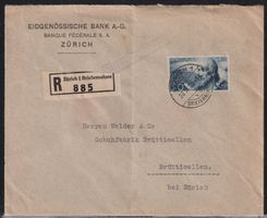 R-Brief 1930 Eidgenössische Bank nach Brüttisellen