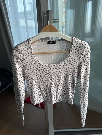 Damen Langarmshirt Blumenmuster